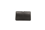 Black Python Clutch With Custom Swarovski Crystal
