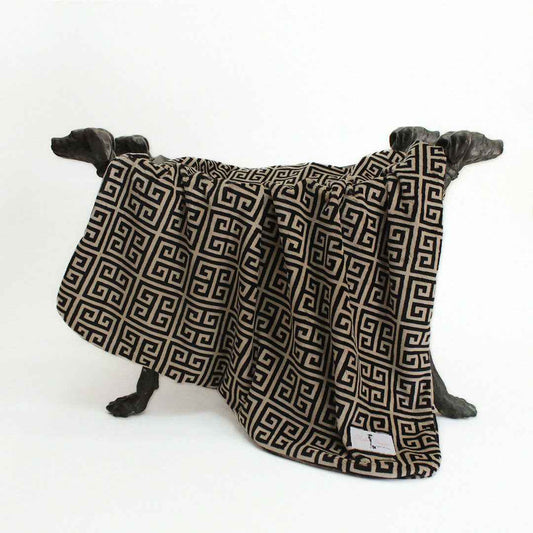 Hello Doggie Obsidian Dog Handmade blanket