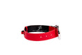 Load image into Gallery viewer, Red Distressed Italian Leather With Silver Ornate Swarovski Hardware
