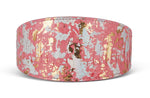 Iridescent Art Deco Pink/Gold/Silver 3” Wide Style Collar