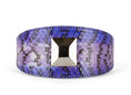 Load image into Gallery viewer, Multi-Color Purple Silver Iridescent Snake 3 Wide Style Collar With Large Silver Rivet
