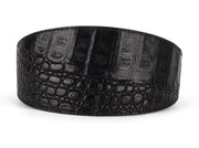 Black Croc 3 Wide Style Collar
