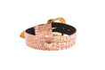 Load image into Gallery viewer, Copper Embossed Croc Italian Leather Swarovski Crystal Collar
