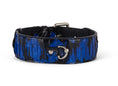 Load image into Gallery viewer, Black and Royal Blue Snake 3” Wide Style Collar
