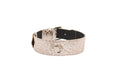Load image into Gallery viewer, Soft Pink/Silver Floral Print Italian Leather With Silver Classic Hardware
