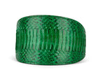 Emerald Green Snake 4” Wide Style Collar