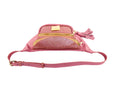 Load image into Gallery viewer, Pearl Pink Italian Leather/Pink Tilapia Fanny Pack With Custom Large Gold Rivet
