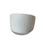 Luxury Pet Fashion Matte White Snake 4 Oval Collar