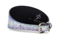 Load image into Gallery viewer, Multi-Color Purple Silver Iridescent Snake 3” Wide Style Collar
