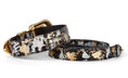 Load image into Gallery viewer, Black/Gold/Silver Art Deco Swarovski Crystal Collar & Leash Set

