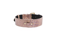 Load image into Gallery viewer, Pink, Purple & Silver Embossed Croc Italian Leather/Classic Collar
