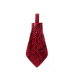 Load image into Gallery viewer, Red & Black Viper Snake Tie, Backed With Italian Leather & Swarovski Crystal Closure
