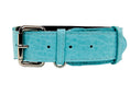 Load image into Gallery viewer, Turquoise Blue Distressed Italian Leather Classic Collar
