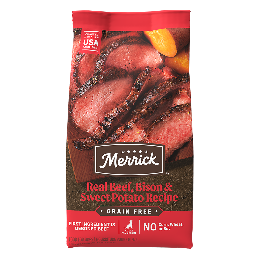 Merrick Grain Free Adult Beef, Bison and Sweet Potato Dog Dry Food 