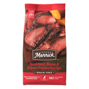 Merrick Grain Free Adult Beef, Bison and Sweet Potato Dog Dry Food 