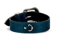 Load image into Gallery viewer, Stunning Iridescent Matte Blue/Green Snake Blue Swarovski Crystal Hardware Collar

