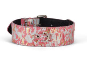 Iridescent Art Deco Pink/Gold/Silver Custom Snake Classic Collar