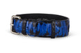 Load image into Gallery viewer, Black and Royal Blue Snake 3” Wide Style Collar
