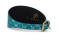 Load image into Gallery viewer, Teal & Gold Monogram Snake 3” Wide Style Collar
