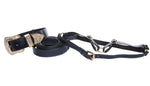 Navy Blue Snake Swarovski Crystal Hardware Collar, Leash, & Harness Set