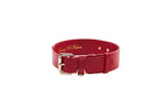 Red Vegan Leather Classic Collar