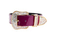 Load image into Gallery viewer, Purple Patent Italian Leather/Swarovski Crystal Hardware Collar
