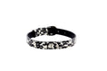 Load image into Gallery viewer, Black & White Snake Collar With Silver Oval Hardware
