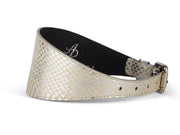 Glamorous Silver Snake 3” Wide Style Collar