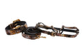 Load image into Gallery viewer, Mermaid Style Embossed Italian Leather/Swarovski Collar, Leash, Harness Set
