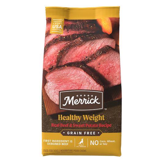 Merrick Grain Free Healthy Weight Adult Beef and Sweet Potato Dog Dry Food (22lb) 
