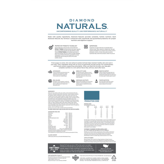 Diamond Naturals Adult Skin & Coat Salmon and Potato Dry Dog Food 