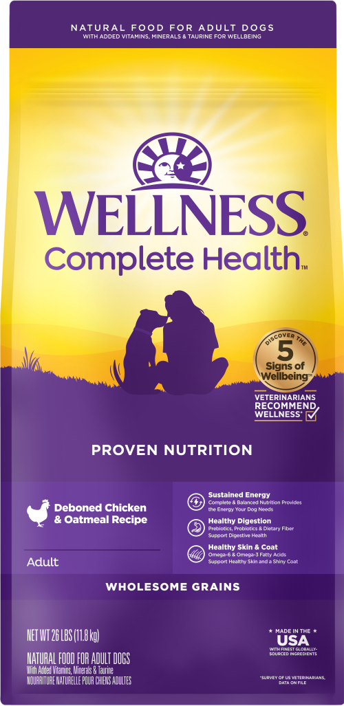 Wellness Complete Health Adult Chicken and Oatmeal Dog Food 