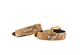 Load image into Gallery viewer, Rustic, Chic Hair On Hide Italian Leather With Ornate Swarovski Crystal Italian Hardware Set Of 2
