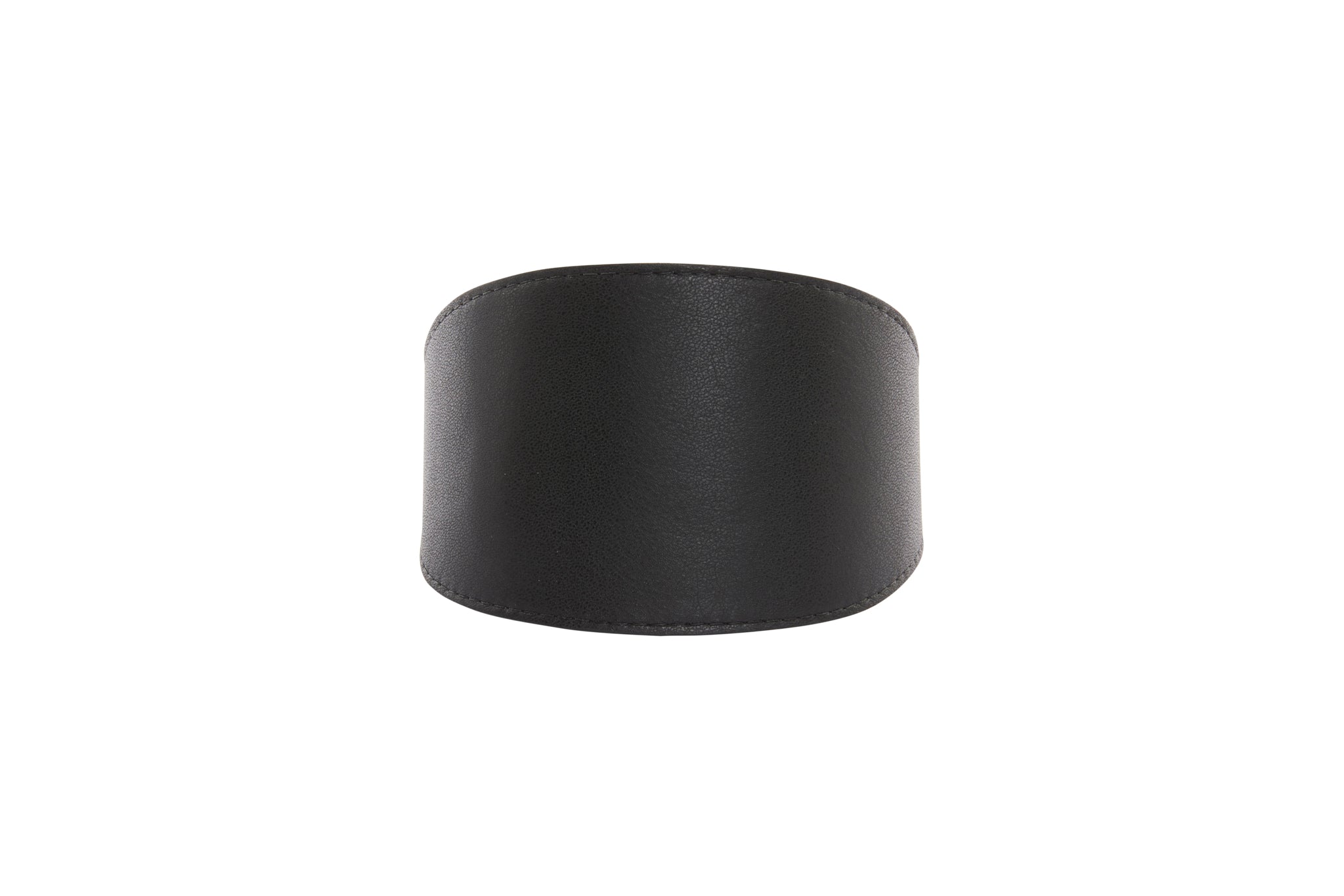 Black Vegan Leather 3 Wide Collar