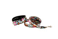 Load image into Gallery viewer, Floral, Scull, Snake Print Italian Leather Classic Collar & Leash Set
