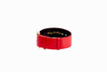 Load image into Gallery viewer, Red Italian Leather Collar With Glamorous Italian Hardware
