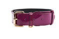 Load image into Gallery viewer, Purple Patent Italian Leather/Classic Hardware Collar
