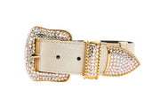 Iridescent Off White Snake Collar With Swarovski Crystal Hardware