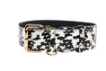 Load image into Gallery viewer, Black & White Snake Collar With Classic Gold Hardware
