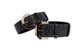Load image into Gallery viewer, Black Italian Leather Collars With Elegant Italian Hardware
