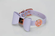 Leather Bow Collar (only) - Lilac