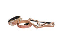 Load image into Gallery viewer, Embossed Snake Italian Leather/Swarovski Crystal Buckle Collar, Leash, Harness Set
