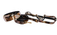 Load image into Gallery viewer, Mermaid Style Embossed Italian Leather/Swarovski Collar, Leash, Harness Set
