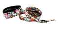 Load image into Gallery viewer, Floral, Scull, Snake Print Italian Leather Classic Collar & Leash Set
