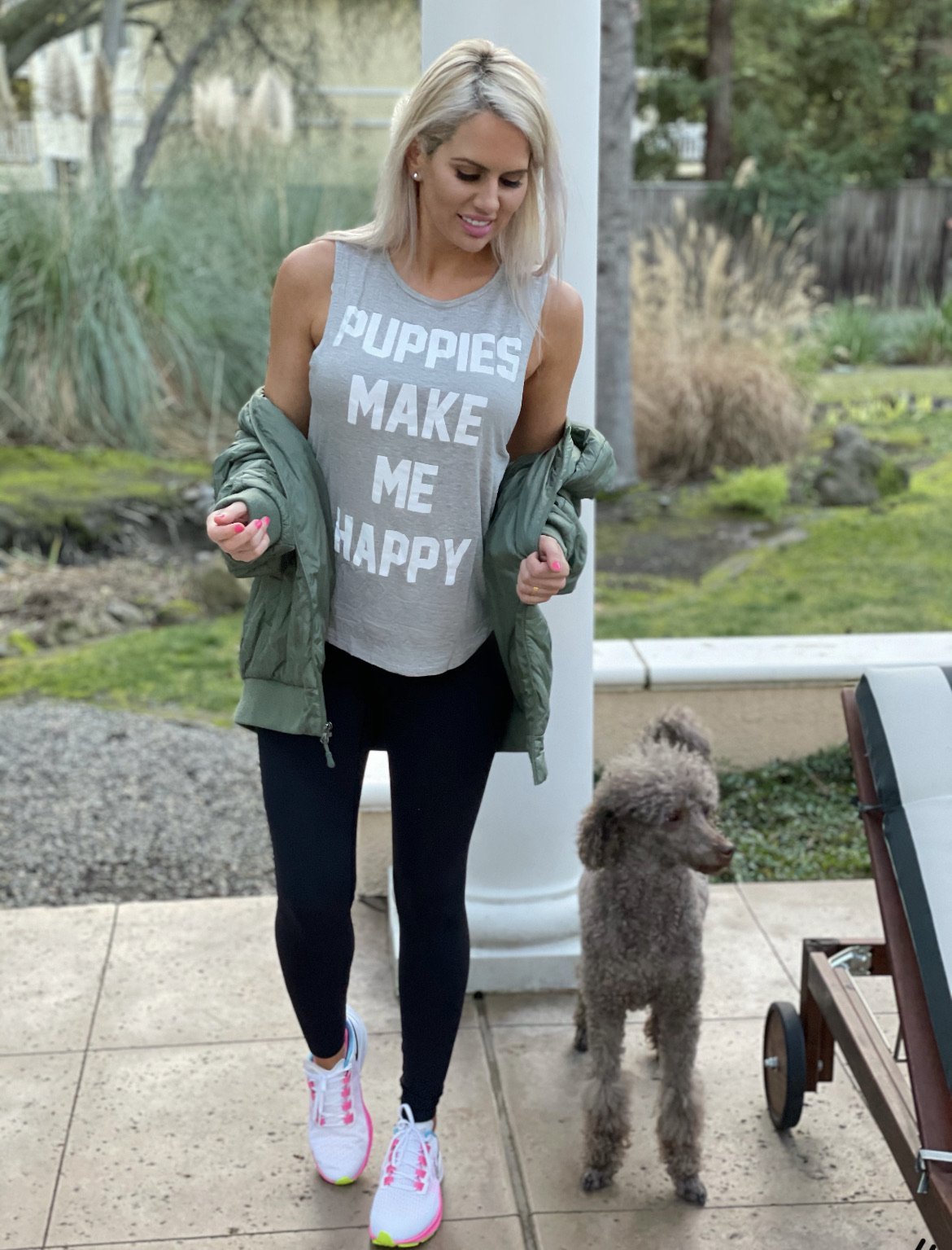 Puppies Make Me Happy |  Women's Sleeveless Tank | Made in USA