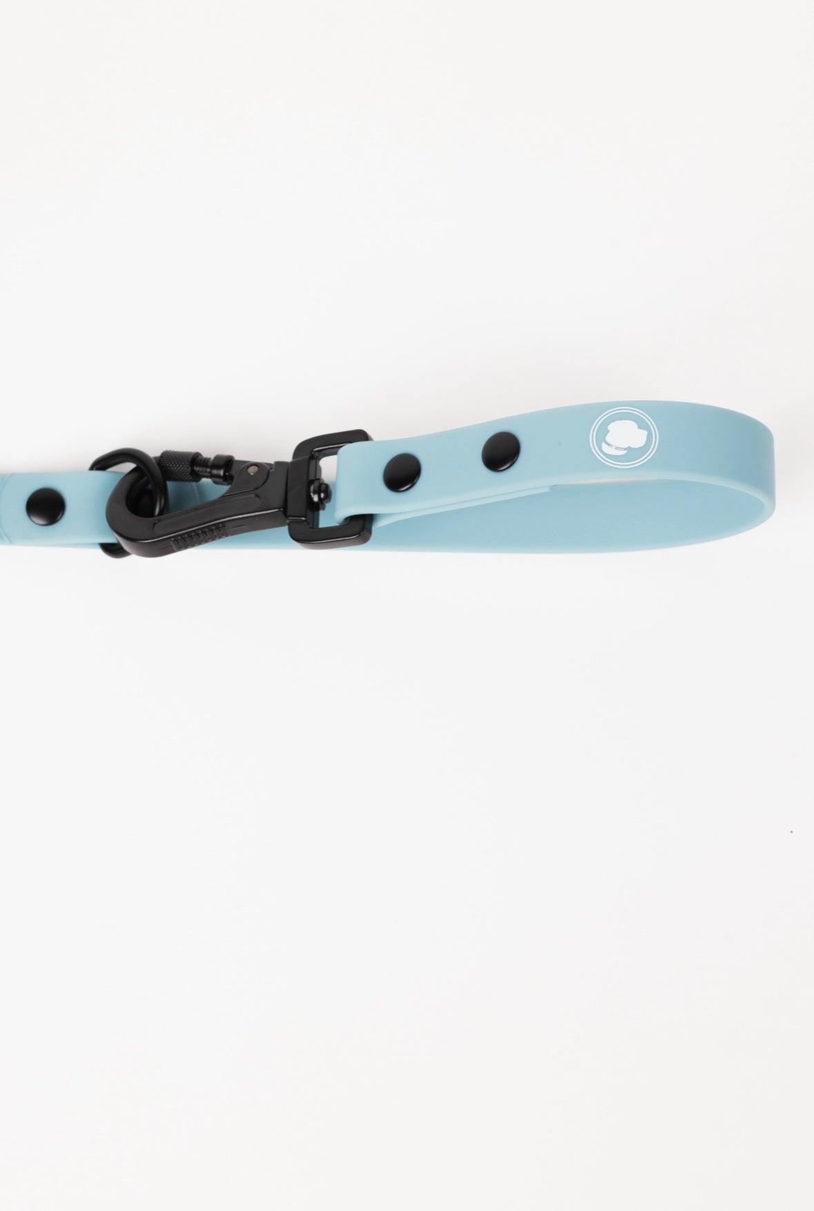 Dusty Blue Adjustable Leash by The Modern Dog Company, featuring a sleek design and sturdy clip for secure attachment.
