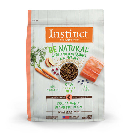 Instinct Adult Be Natural Salmon and Brown Rice Dry Dog Food (24lb) 