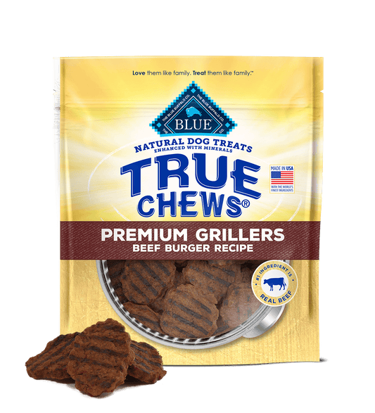 Blue Buffalo True Chews Grillers Beef Burger Dog Treats (10oz) 