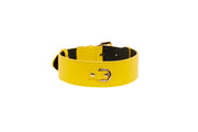 Yellow Italian Leather Classic Collar/Gold Classic Hardware