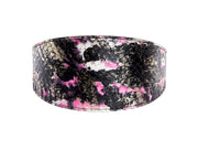 Black, White, Pink, Gold Snake 3 Wide Style Collar